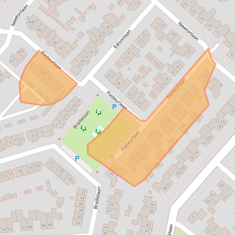 Kaart van postcodegebied 5252CN.