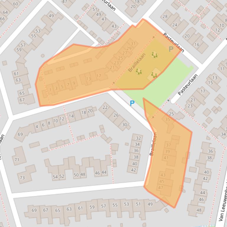 Kaart van postcodegebied 5252CV.