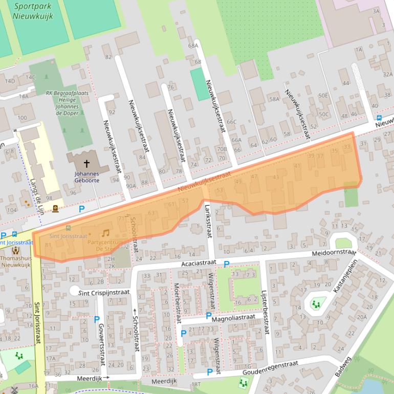 Kaart van postcodegebied 5253AD.