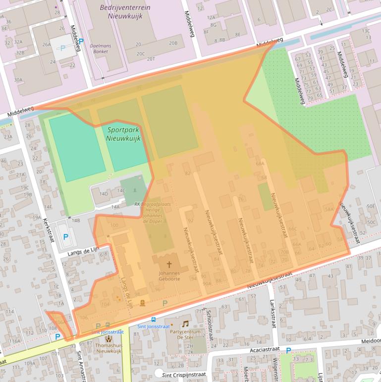 Kaart van postcodegebied 5253AJ.