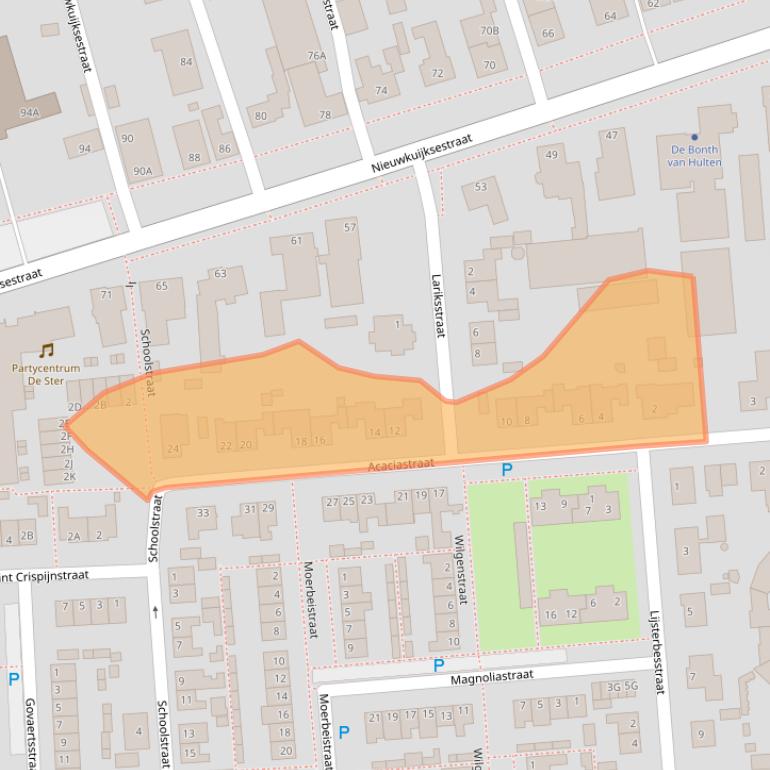 Kaart van postcodegebied 5253BB.