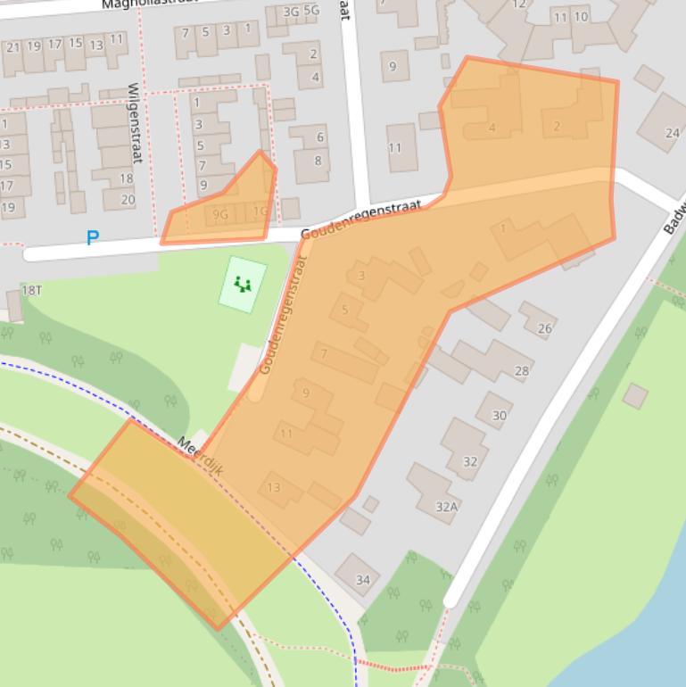 Kaart van postcodegebied 5253BE.