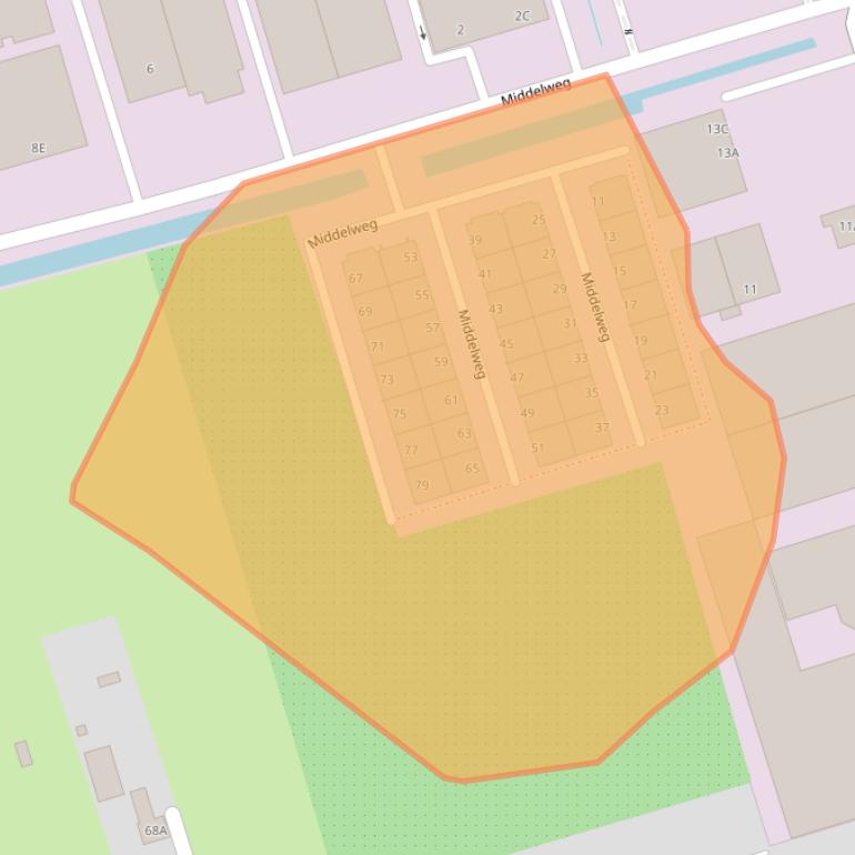 Kaart van postcodegebied 5253CE.