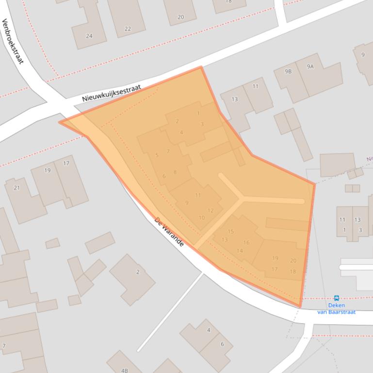 Kaart van postcodegebied 5253DC.