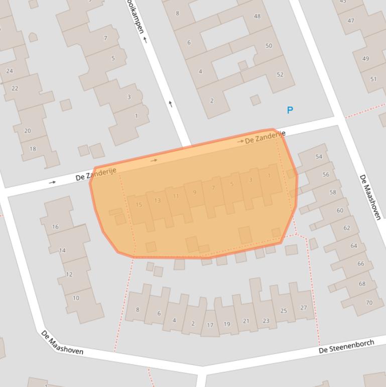 Kaart van postcodegebied 5253XK.