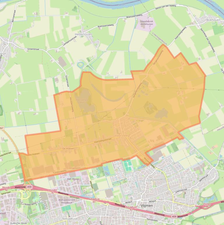 Kaart van postcodegebied 5254.