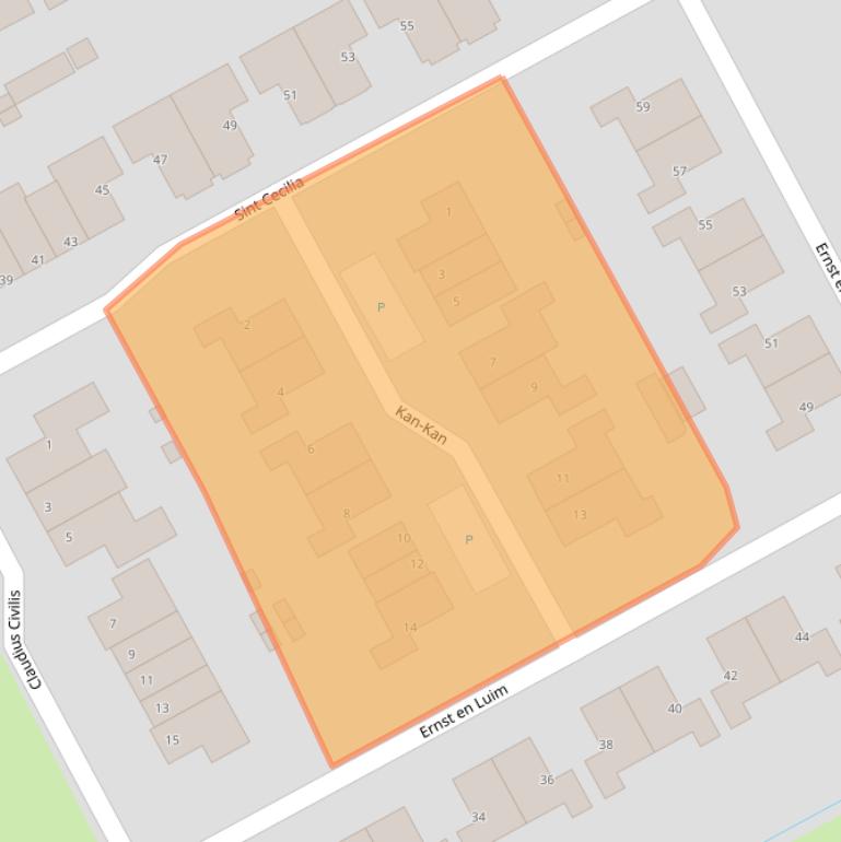 Kaart van postcodegebied 5254GE.