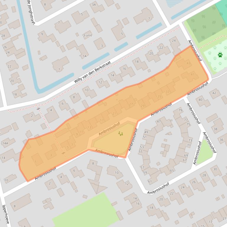 Kaart van postcodegebied 5254HA.