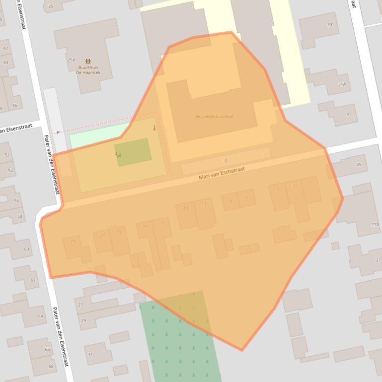 Kaart van postcodegebied 5254JE.