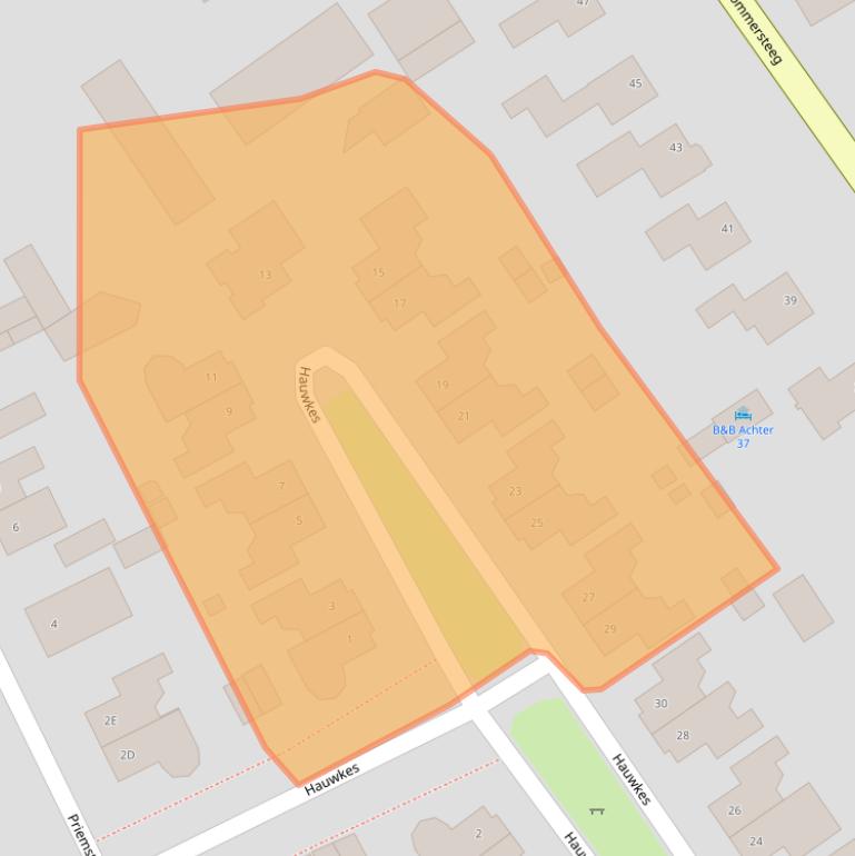 Kaart van postcodegebied 5254LA.