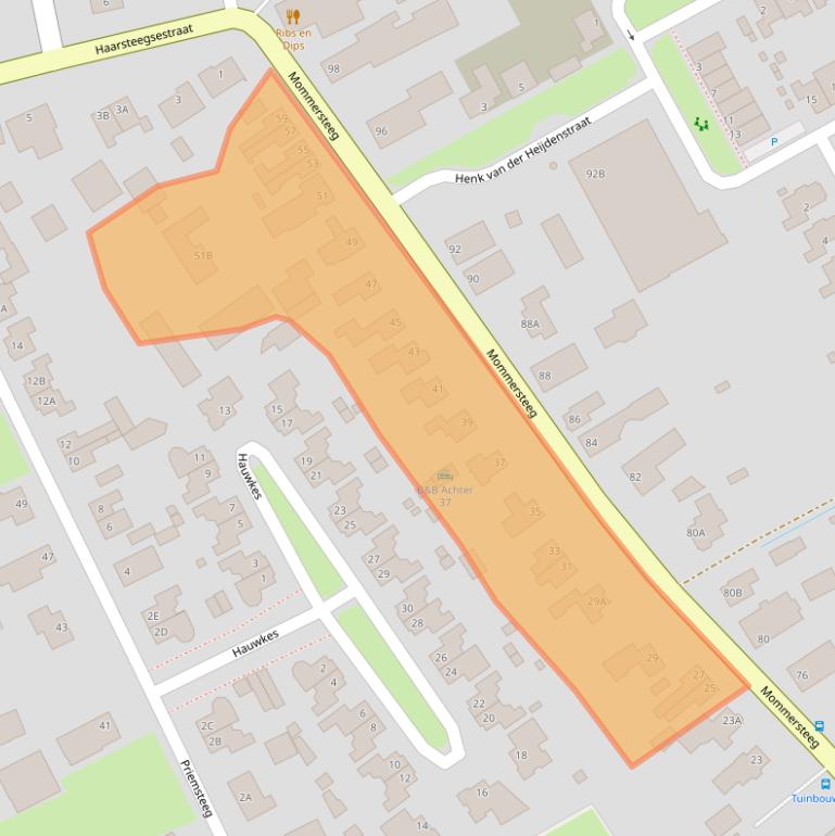 Kaart van postcodegebied 5254VL.