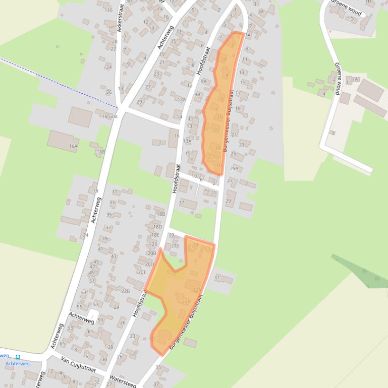 Kaart van postcodegebied 5255AC.