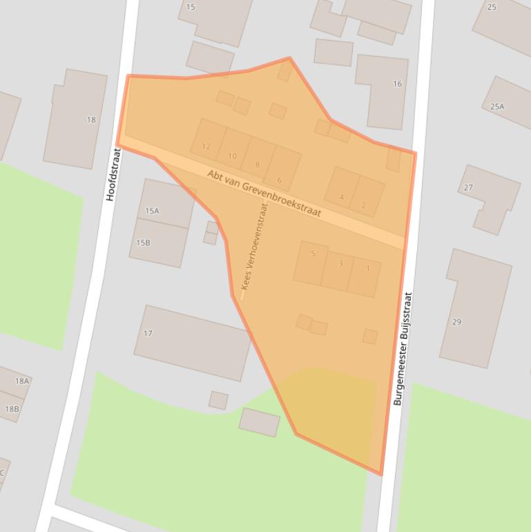 Kaart van postcodegebied 5255AS.