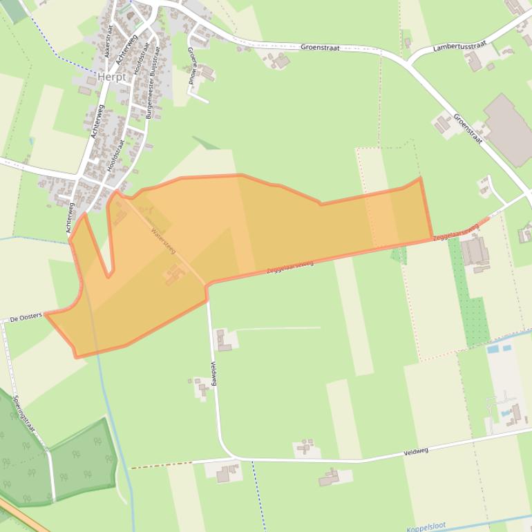 Kaart van postcodegebied 5255PE.