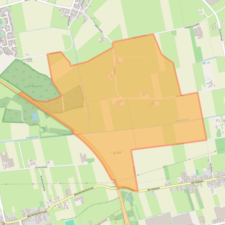 Kaart van postcodegebied 5255PG.