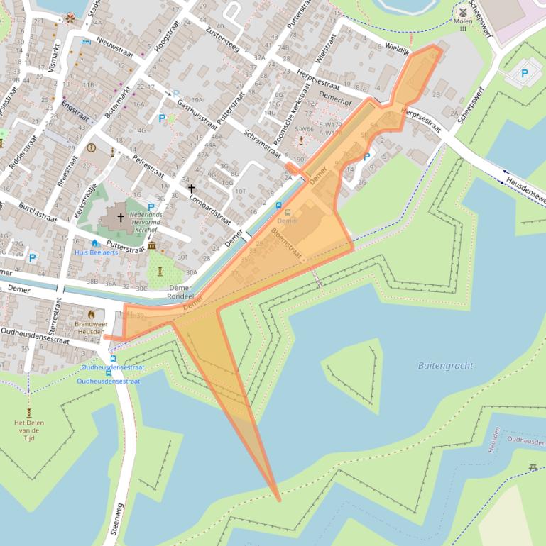 Kaart van postcodegebied 5256AB.