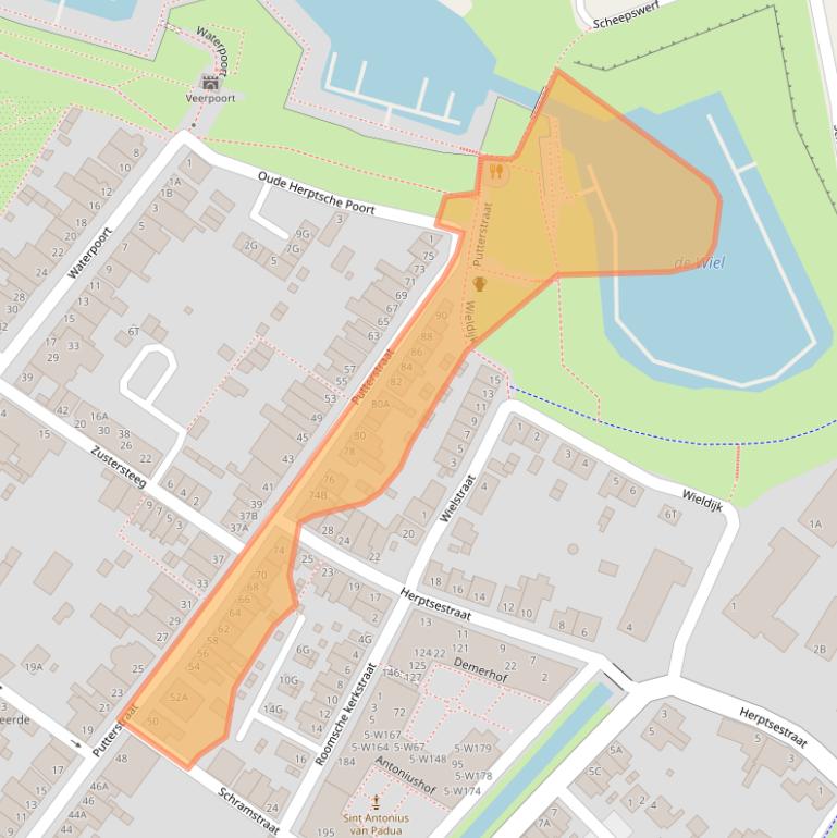 Kaart van postcodegebied 5256AP.