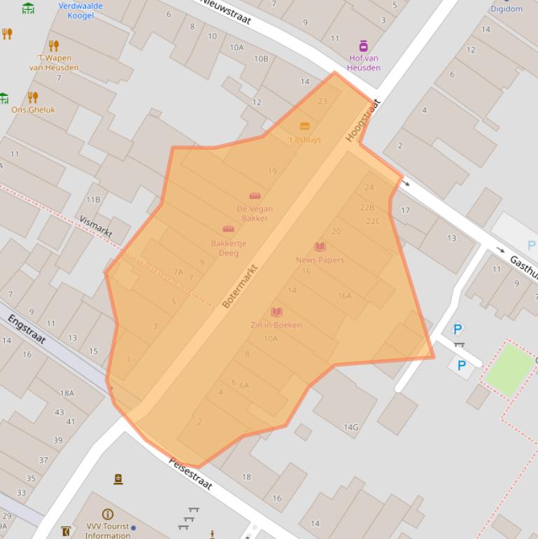 Kaart van postcodegebied 5256AV.