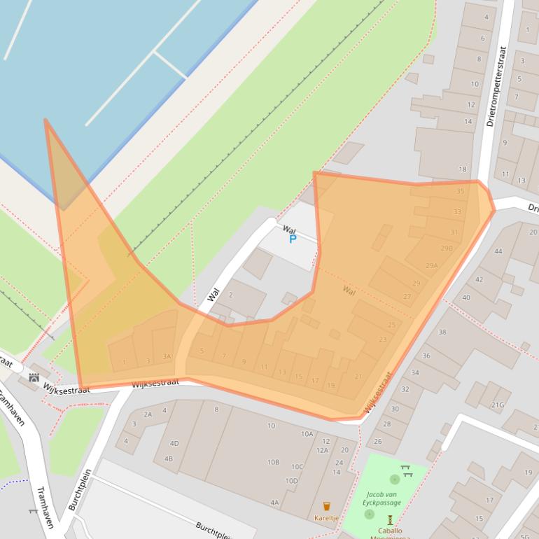 Kaart van postcodegebied 5256BH.