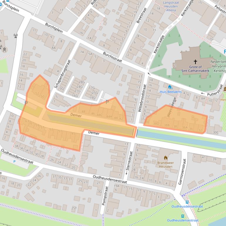 Kaart van postcodegebied 5256EJ.