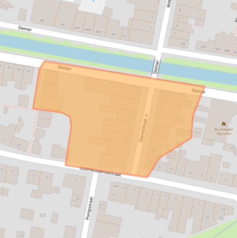 Kaart van postcodegebied 5256EL.