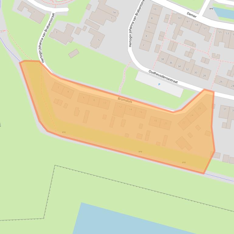 Kaart van postcodegebied 5256EN.