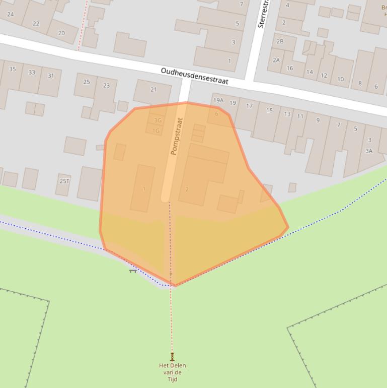 Kaart van postcodegebied 5256EP.