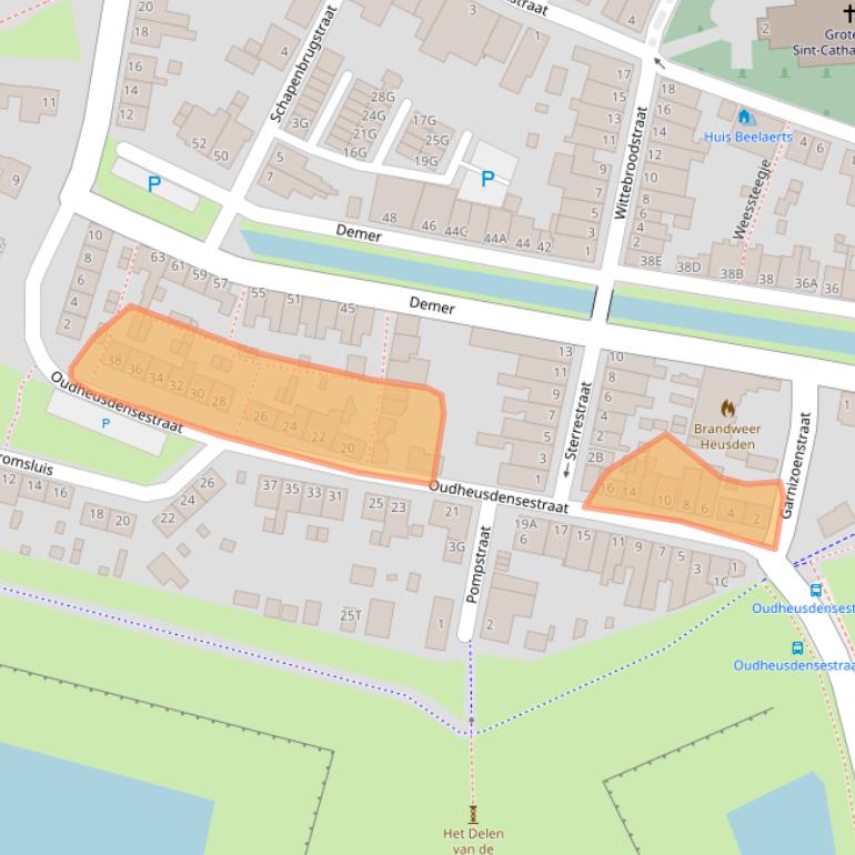 Kaart van postcodegebied 5256ES.