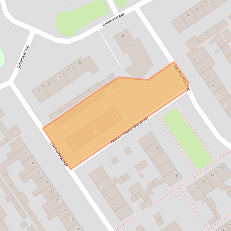 Kaart van postcodegebied 5256GC.