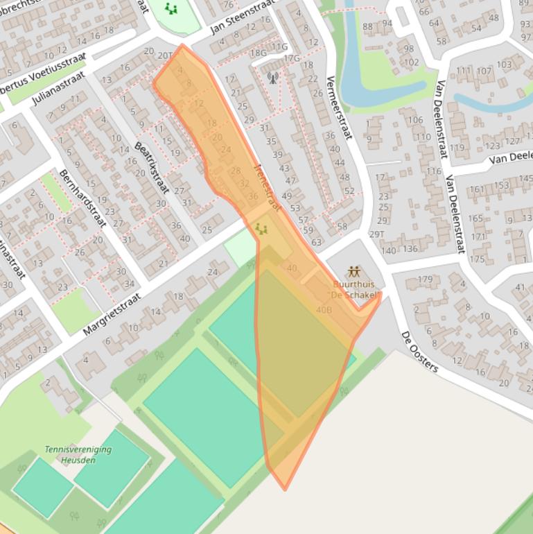 Kaart van postcodegebied 5256GK.