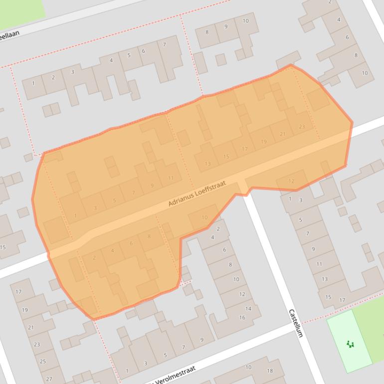 Kaart van postcodegebied 5256GT.