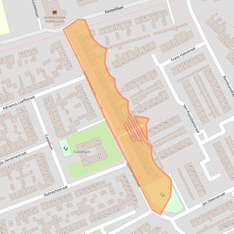 Kaart van postcodegebied 5256GW.