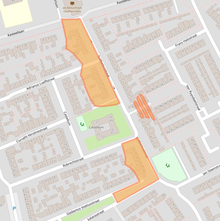 Kaart van postcodegebied 5256GX.