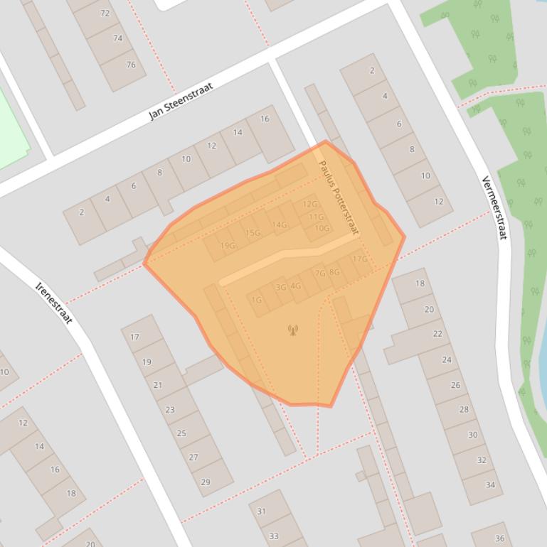 Kaart van postcodegebied 5256HG.