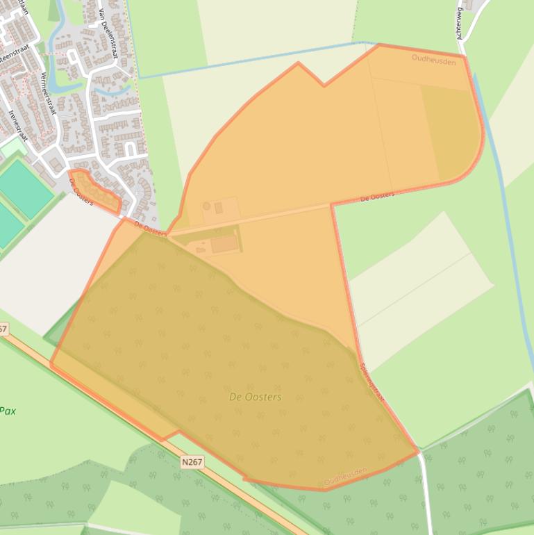 Kaart van postcodegebied 5256HM.