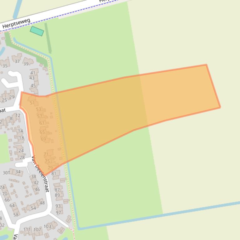 Kaart van postcodegebied 5256JB.