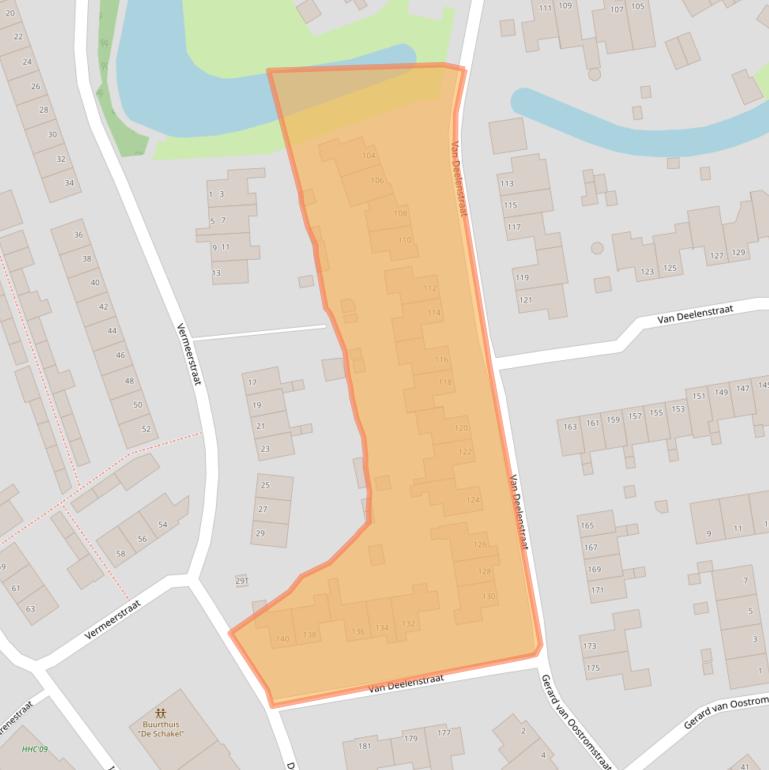 Kaart van postcodegebied 5256JE.