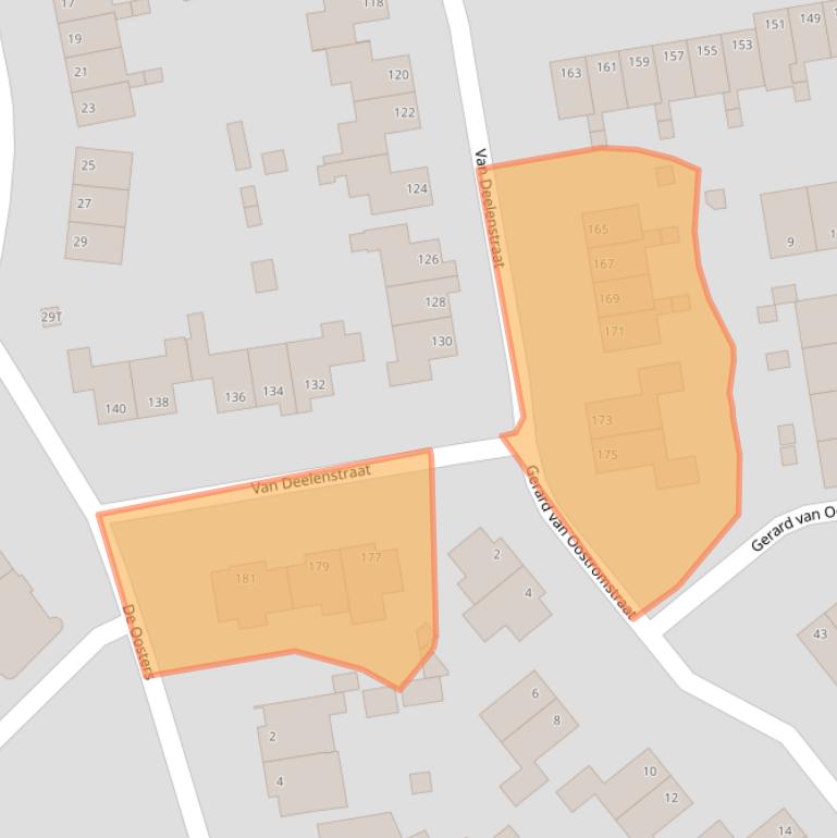 Kaart van postcodegebied 5256JJ.