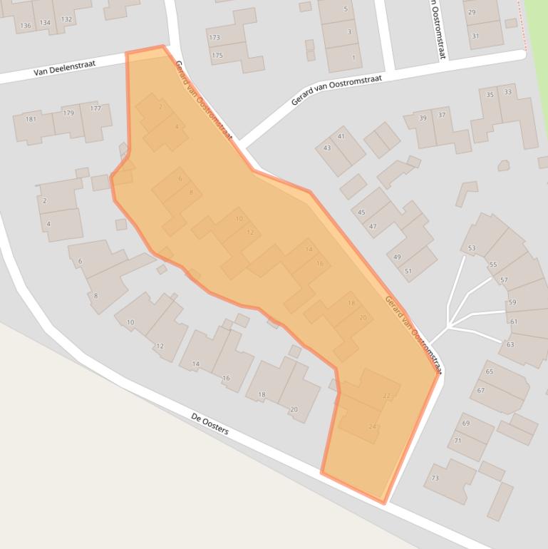 Kaart van postcodegebied 5256JL.