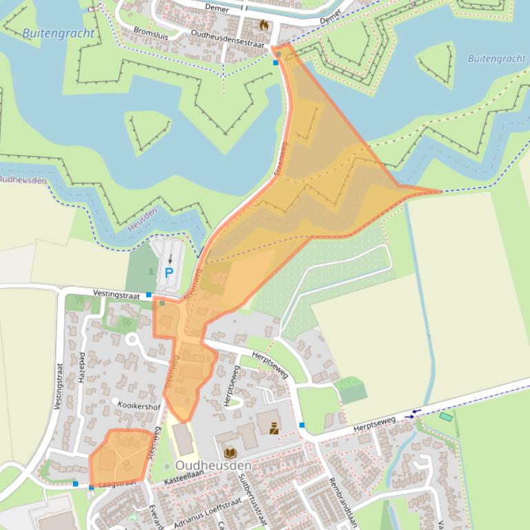 Kaart van postcodegebied 5256KA.