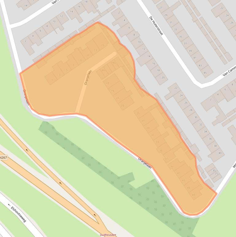 Kaart van postcodegebied 5256KP.