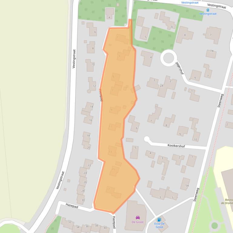 Kaart van postcodegebied 5256KX.