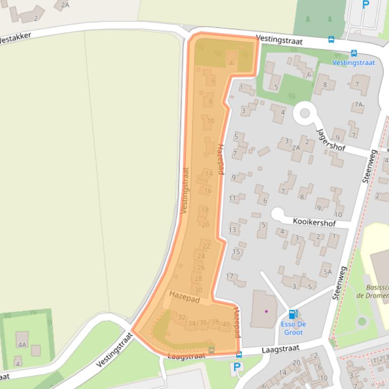 Kaart van postcodegebied 5256KZ.