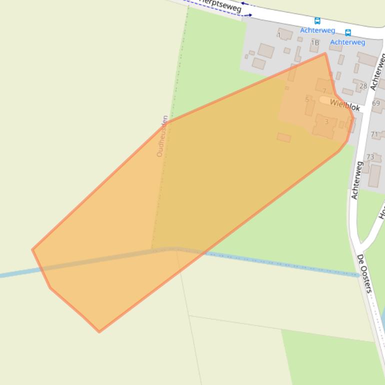 Kaart van postcodegebied 5256MZ.