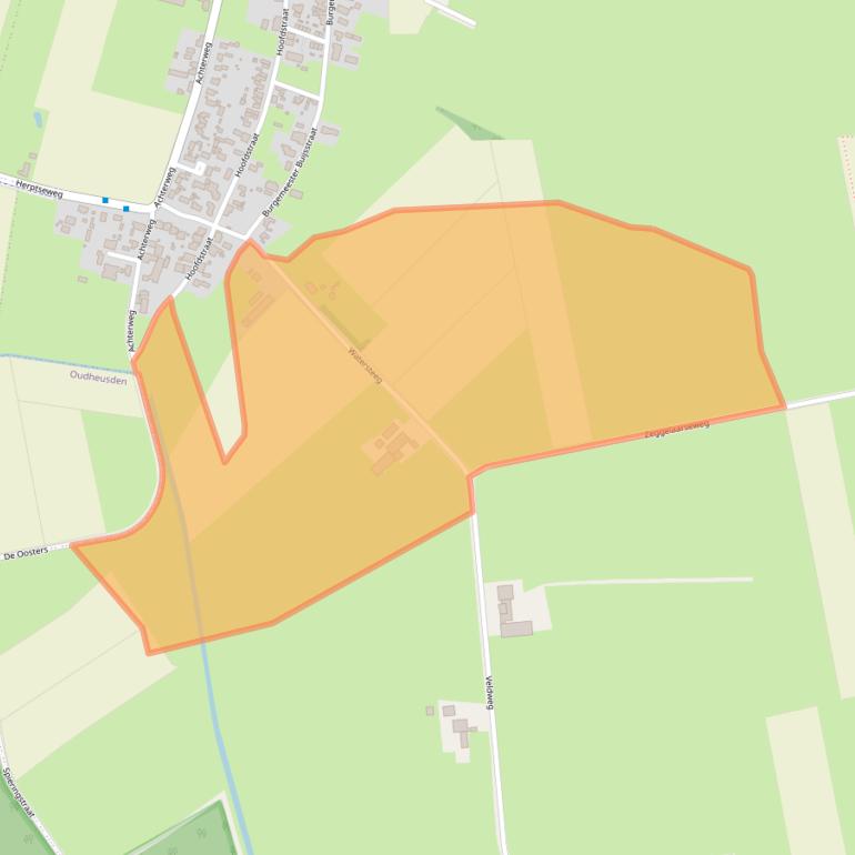 Kaart van postcodegebied 5256NS.