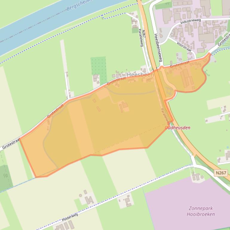 Kaart van postcodegebied 5256PA.