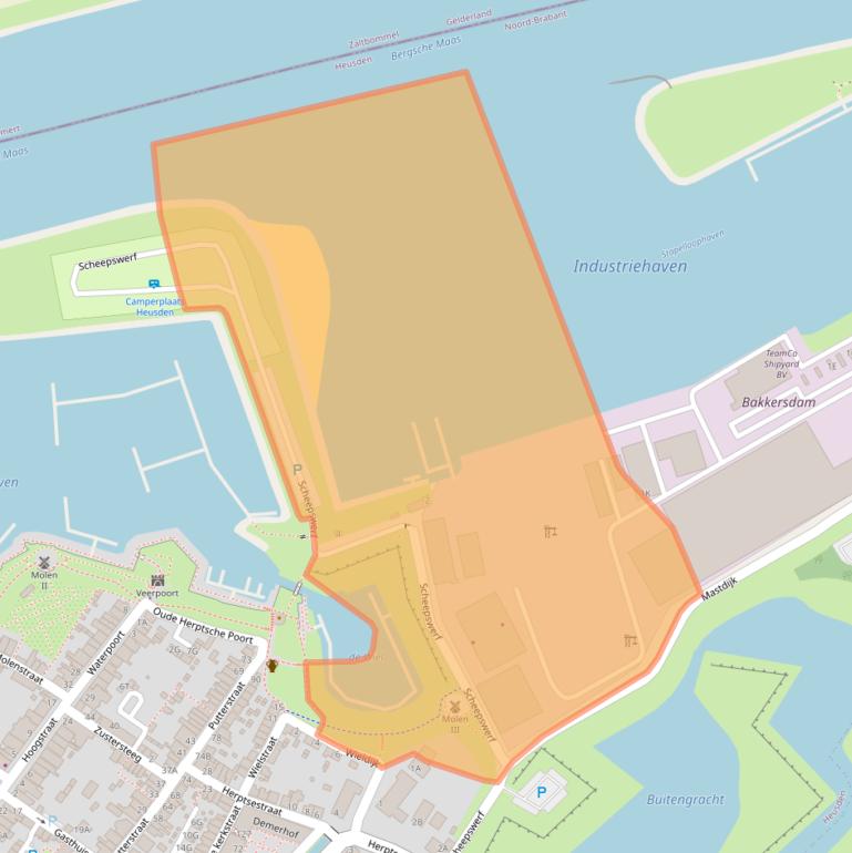 Kaart van postcodegebied 5256PL.