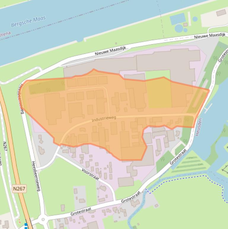 Kaart van postcodegebied 5256PN.