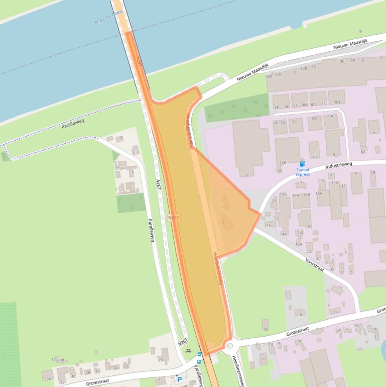 Kaart van postcodegebied 5256PP.