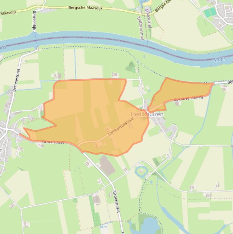 Kaart van postcodegebied 5256TB.